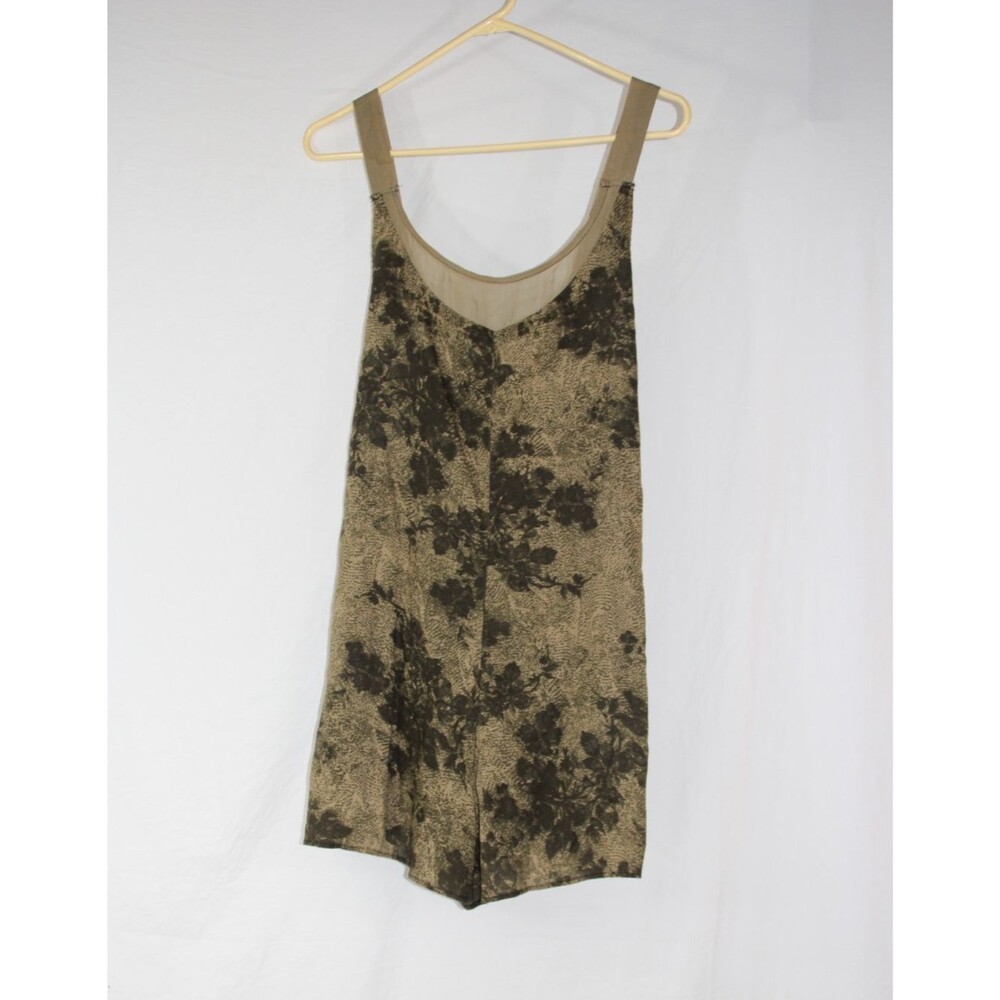 Free People Green Tropical Romper Size X-Small Camo Summer Romance Boho Beach